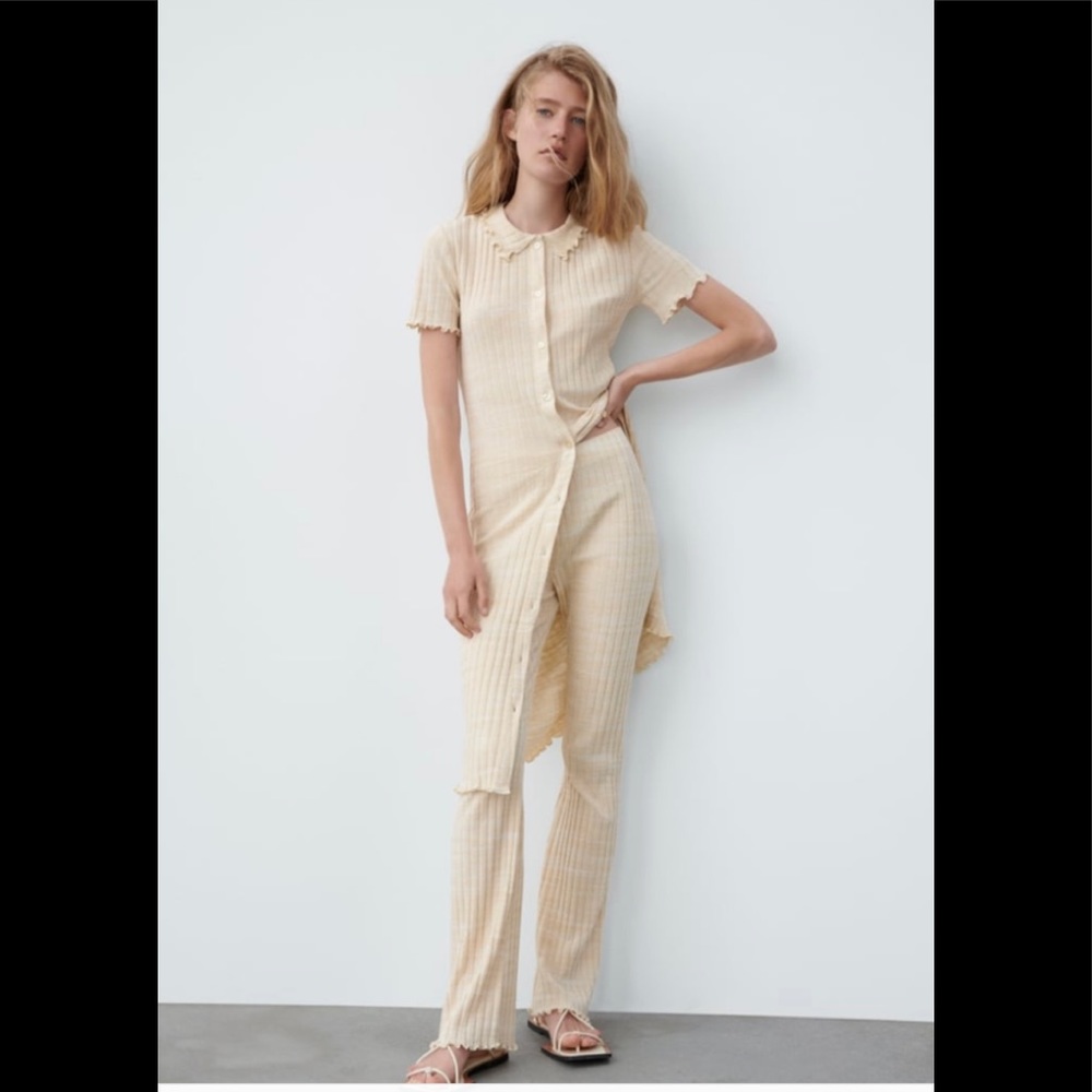 ZARA - Flared Rib Pants